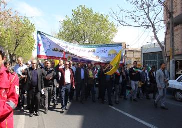 حضور پرشور کارکنان شهرداری منطقه ۲ تبریز در راهپیمایی روز جهانی قدس