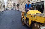 توزیع ۸۵ تن آسفالت در مسیر عباسی کوی توحید و کوچه های فرعی