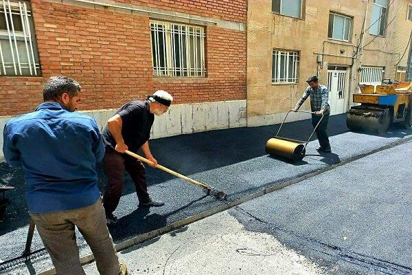 آسفالت ریزی ۶۲۰ تنی شهرداری منطقه ۴ تبریز طی یک هفته گذشته