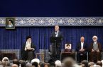 در حضور رهبر انقلاب تعهد میکنم که جز راه انصاف و عدالت راهی دیگر نپویم/ تعامل حاکمیت و جامعه به پیشرفت و توسعه کشور میانجامد در حضور رهبر انقلاب تعهد میکنم که جز راه انصاف و عدالت راهی دیگر نپویم/ تعامل حاکمیت و جامعه به پیشرفت و توسعه کشور میانجامد