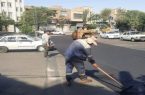 ساماندهی حد فاصل شمس تبریزی تا شکلی با توزیع ۸۰۰ تن آسفالت