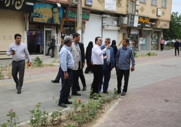 بازدید شهردار منطقه ۷، از روند پیشرفت پیاده راه فجر