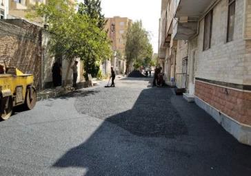 آسفالت ریزی بیش از ۸۷۰ تنی شهرداری منطقه ۷ تبریز طی یک هفته گذشته